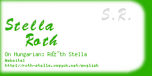 stella roth business card